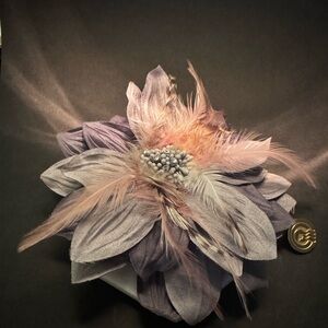 Elegant Feathered Floral Brooch